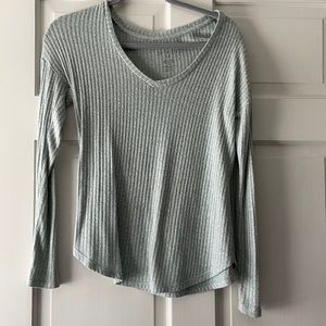 Green long sleeve basic top from American Eagle